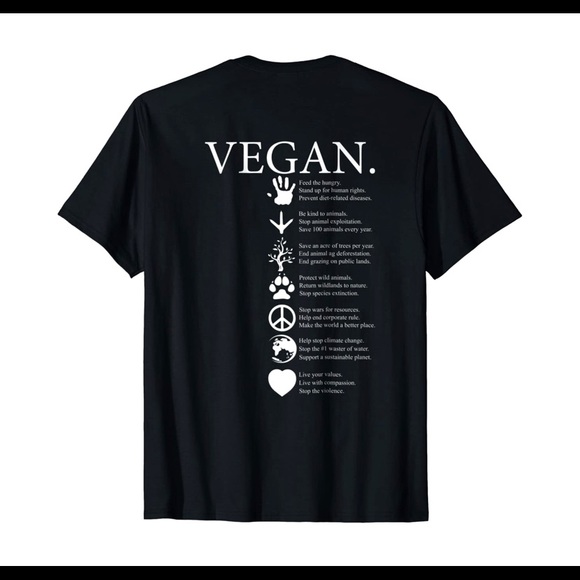 Vegan t-shirt in black! - Picture 2 of 5